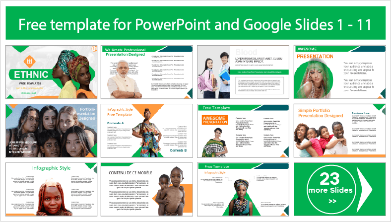 Descargar gratis plantillas de Etnia para PowerPoint y temas Google Slides.