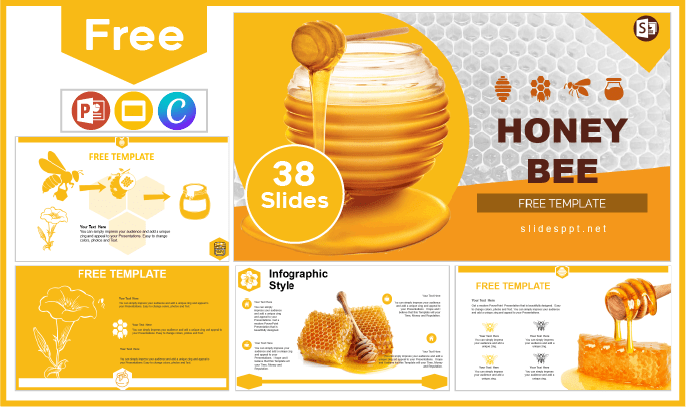 Free Bee Honey Template for PowerPoint and Google Slides.