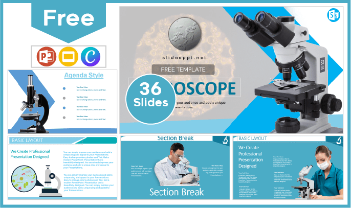 Free Microscope Template for PowerPoint and Google Slides.
