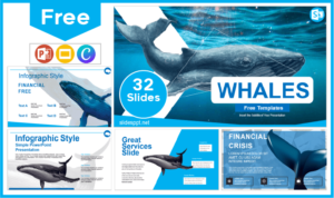 Free Whales Template for PowerPoint and Google Slides.