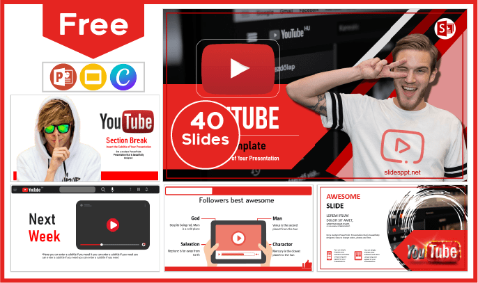 Free YouTube Template for PowerPoint and Google Slides.