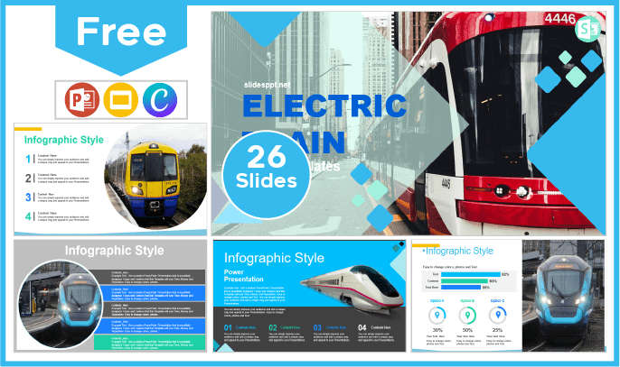 Free Electric Train Template for PowerPoint and Google Slides.