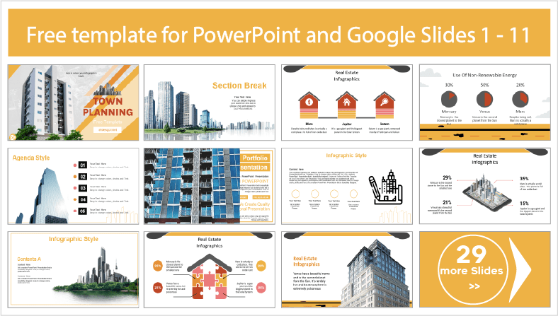 Descargar gratis plantillas de Urbanismo para PowerPoint y temas Google Slides.