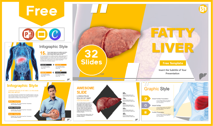 Free Fatty Liver Template for PowerPoint and Google Slides.