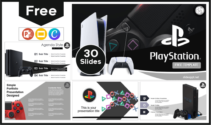 Free PlayStation Template for PowerPoint and Google Slides.