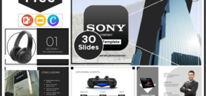 Free Sony Company Template for PowerPoint and Google Slides.