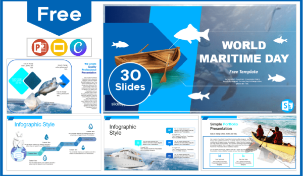 free online slide presentation maker World Maritime Day Template