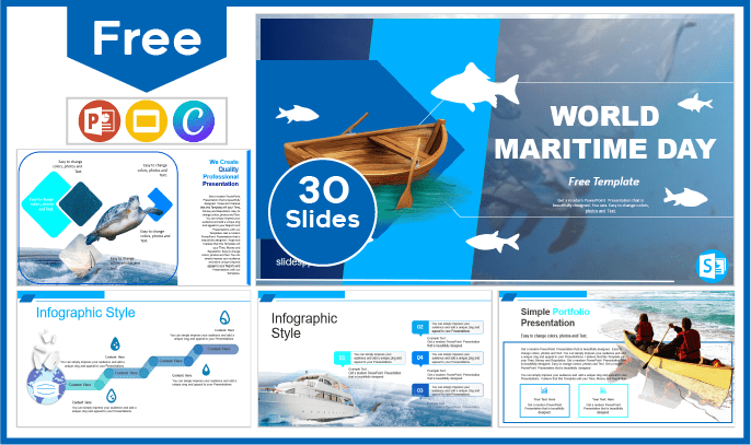 Free World Maritime Day Template for PowerPoint and Google Slides.