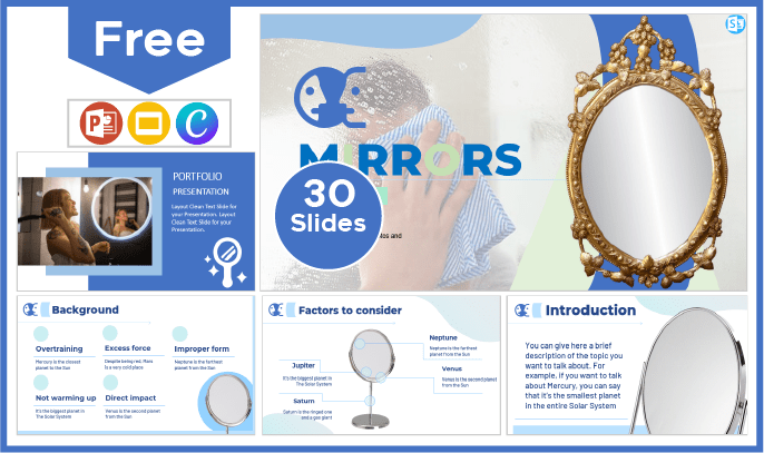 Free Mirrors Template for PowerPoint and Google Slides.