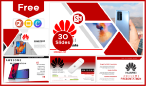 Free Huawei Template for PowerPoint and Google Slides.