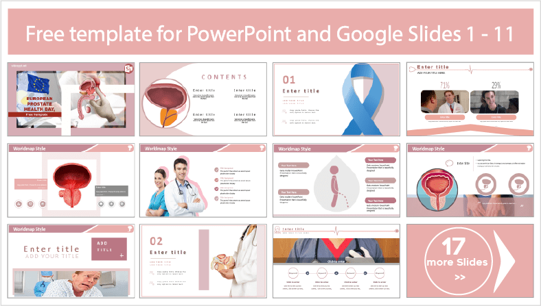 Téléchargez gratuitement les modèles de la Journée européenne de la santé de la prostate pour PowerPoint et Google Slides.