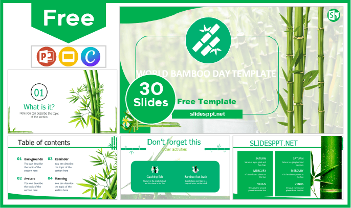 Free World Bamboo Day Template for PowerPoint and Google Slides.