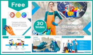 Free World Cleanup Day Template for PowerPoint and Google Slides.