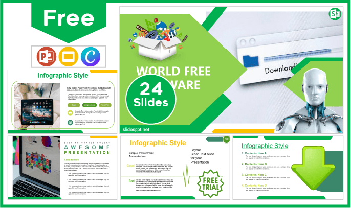 Free World Free Software Day template for PowerPoint and Google Slides.
