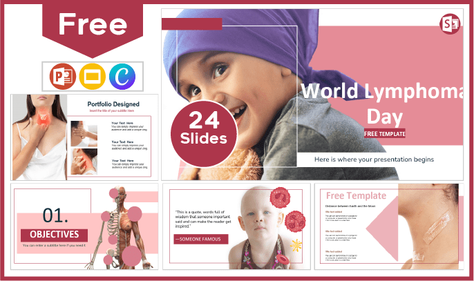 Free World Lymphoma Day Template for PowerPoint and Google Slides.