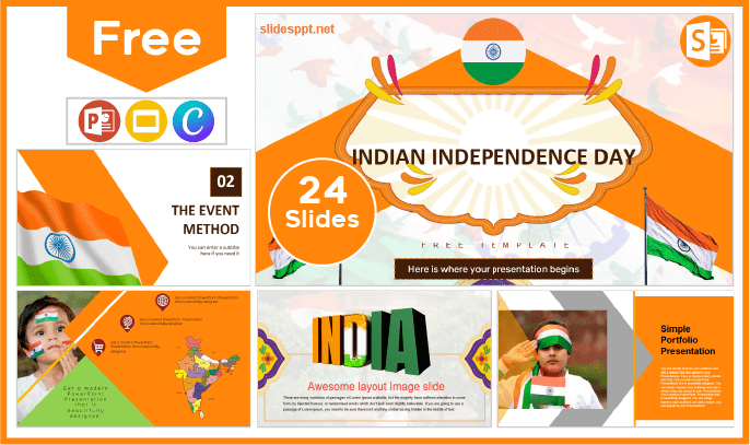 Free Indian Independence Template for PowerPoint and Google Slides