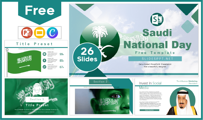 Free Saudi Arabia National Day Template for PowerPoint and Google Slides