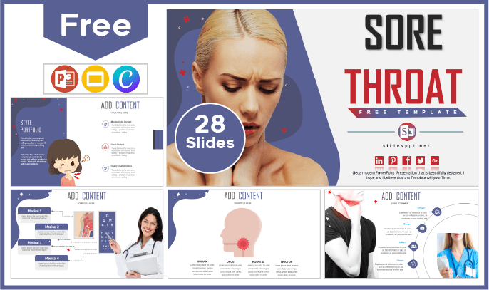 Free Sore Throat Template for PowerPoint and Google Slides.