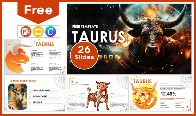 Free Taurus template for PowerPoint and Google Slides.