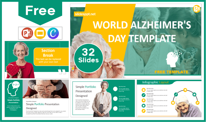 Free Alzheimer's template for PowerPoint and Google Slides.