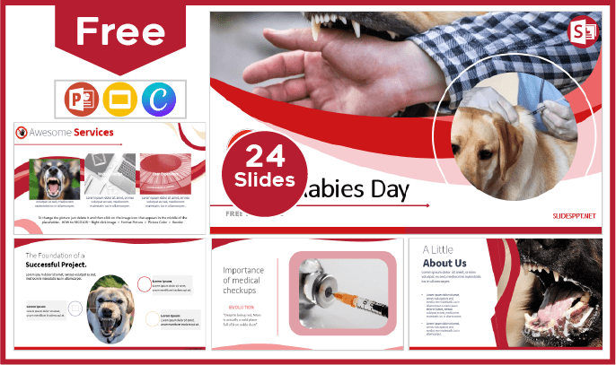 Free World Rabies Day template for PowerPoint and Google Slides.