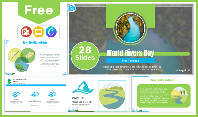 Free World Rivers Day template for PowerPoint and Google Slides.