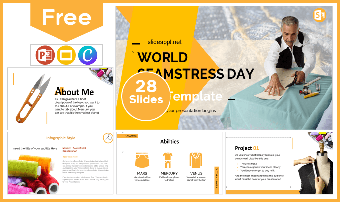 Free World Seamstress Day Template for PowerPoint and Google Slides
