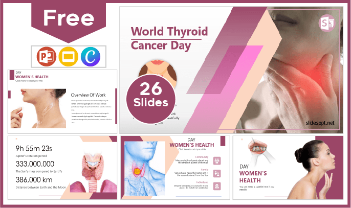Free World Thyroid Cancer Day template for PowerPoint and Google Slides.