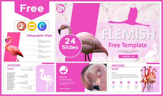 Free Flamingos Template for PowerPoint and Google Slides