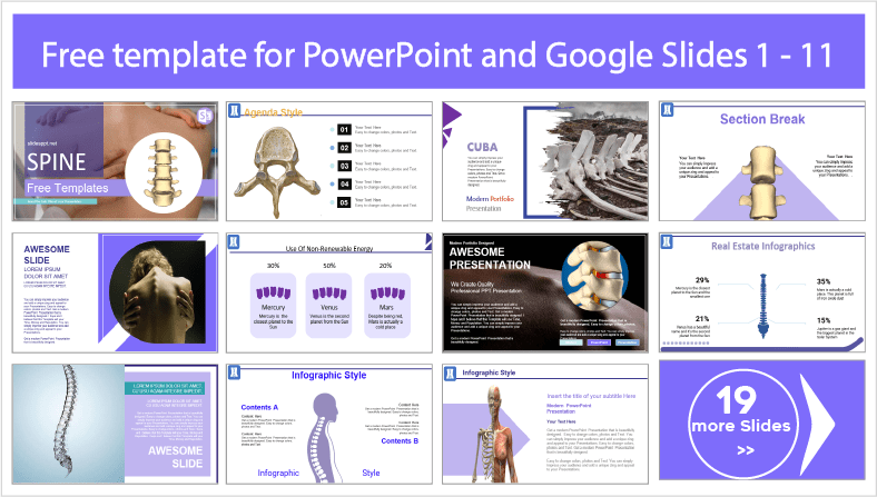 Baixe modelos gratuitos de coluna vertebral para temas do PowerPoint e do Google Slides.
