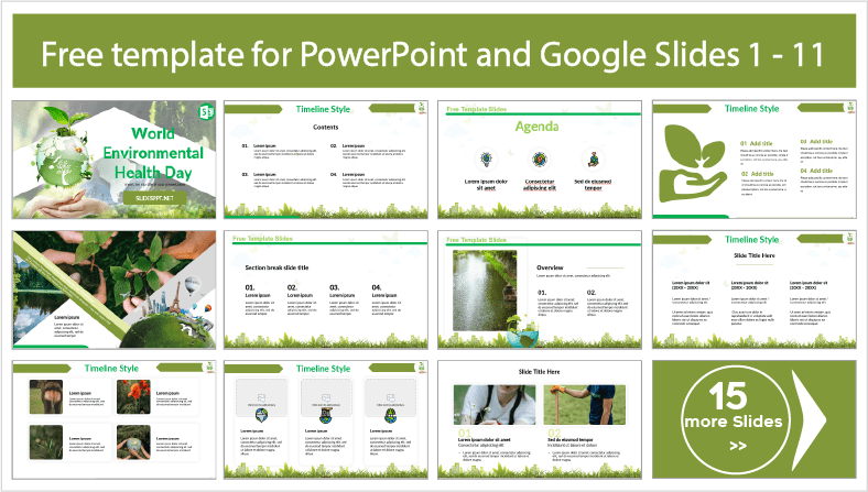 World Environmental Health Day template to download for free in PowerPoint and Google Slides themes.