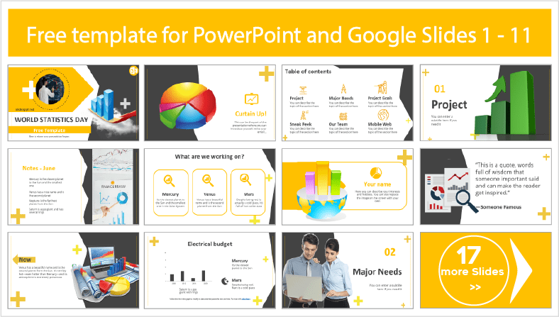 Laden Sie kostenlose Vorlagen zum Weltstatistiktag für PowerPoint- und Google Slides-Themen herunter.