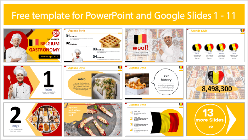 Laden Sie kostenlose belgische Gastronomievorlagen für PowerPoint- und Google Slides-Themen herunter.