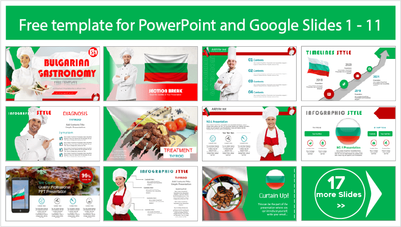 Baixe modelos gratuitos de Gastronomia Búlgara para temas do PowerPoint e do Google Slides.