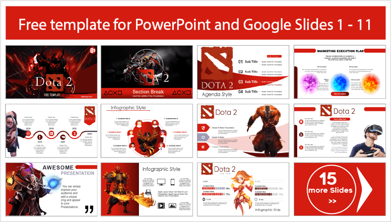 Dota 2 template to download for free in PowerPoint and Google Slides themes