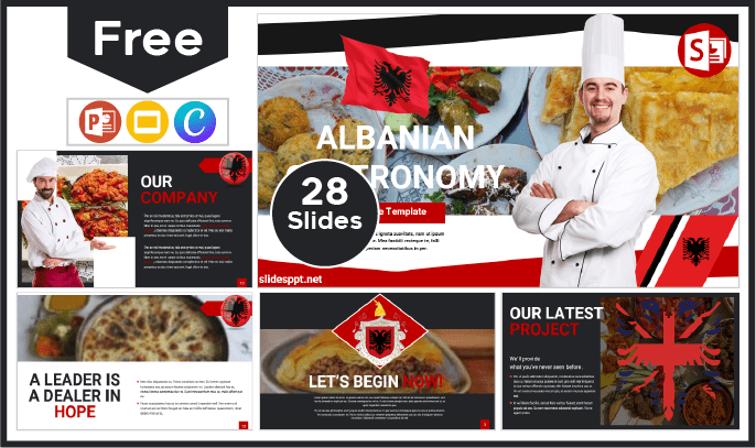 Plantilla de Gastronomía de Albania gratis para PowerPoint y Google Slides.