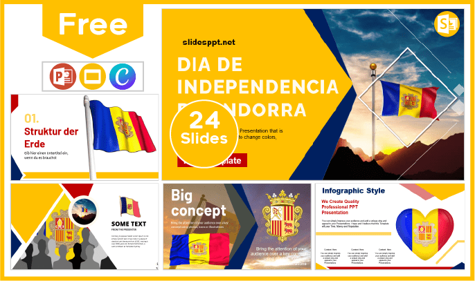 Free Andorra Independence Day Template for PowerPoint and Google Slides