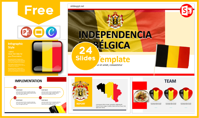 Free Belgium Independence Day Template for PowerPoint and Google Slides