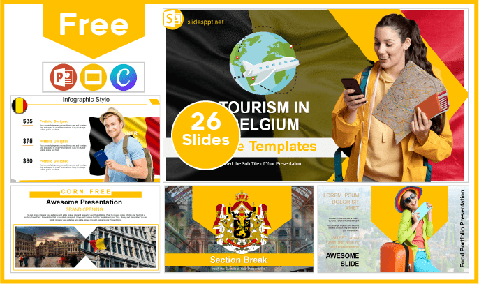 Free Belgium Tourism Template for PowerPoint and Google Slides