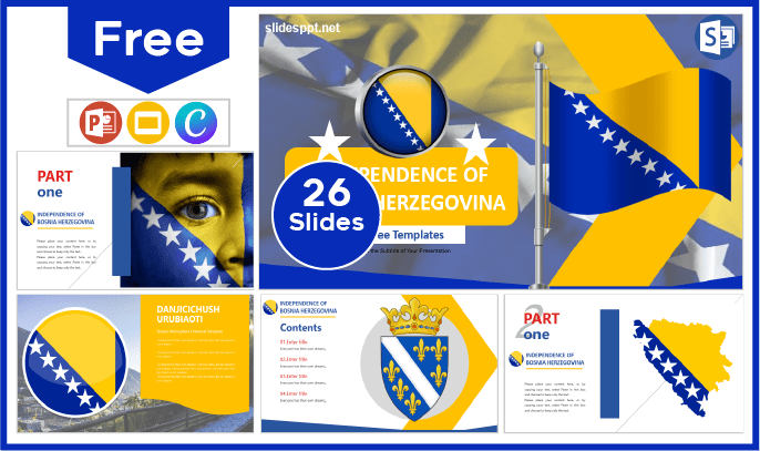 Free Bosnian Independence Day Template for PowerPoint and Google Slides