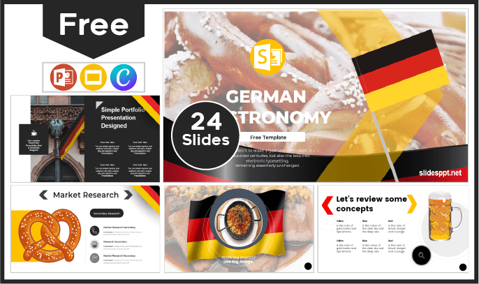 Plantilla de Gastronomía de Alemania gratis para PowerPoint y Google Slides.