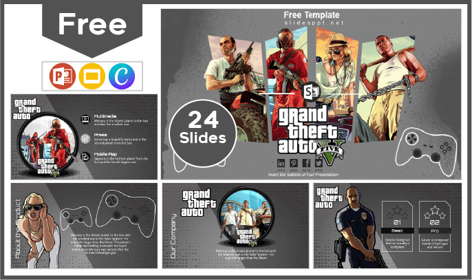 Free Grand Theft Auto V Template for PowerPoint and Google Slides