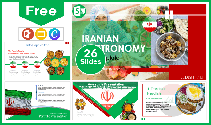 Free Iranian Gastronomy Template for PowerPoint and Google Slides