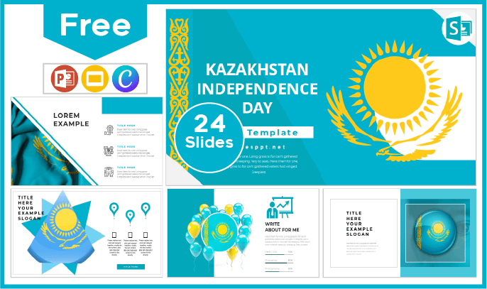 Free Kazakhstan Independence Day Template for PowerPoint and Google Slides