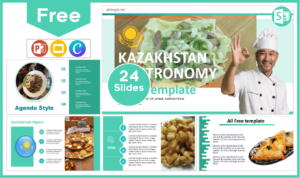Free Kazakhstan Gastronomy Template for PowerPoint and Google Slides