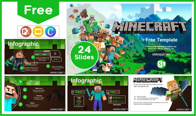 Free Minecraft Template for PowerPoint and Google Slides