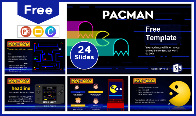 Free Pacman Template for PowerPoint and Google Slides