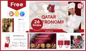 Free Qatar Gastronomy Template for PowerPoint and Google Slides