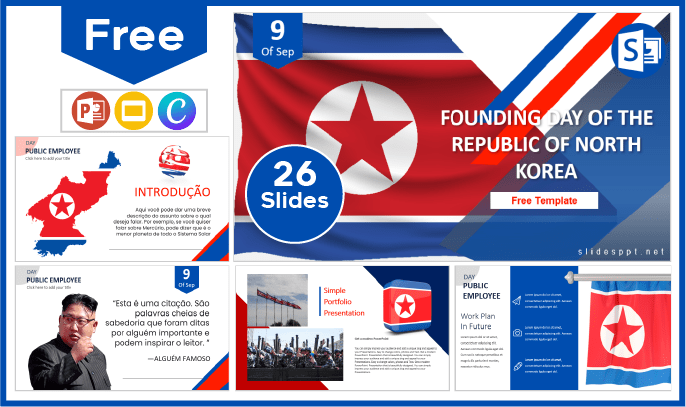 Free North Korea Foundation Day Template for PowerPoint and Google Slides