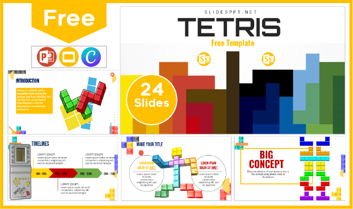 Free Tetris Template for PowerPoint and Google Slides